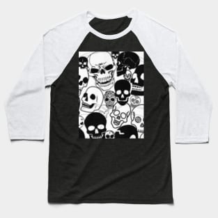 Spooky Skulls for Halloween, scary Halloween skull Baseball T-Shirt